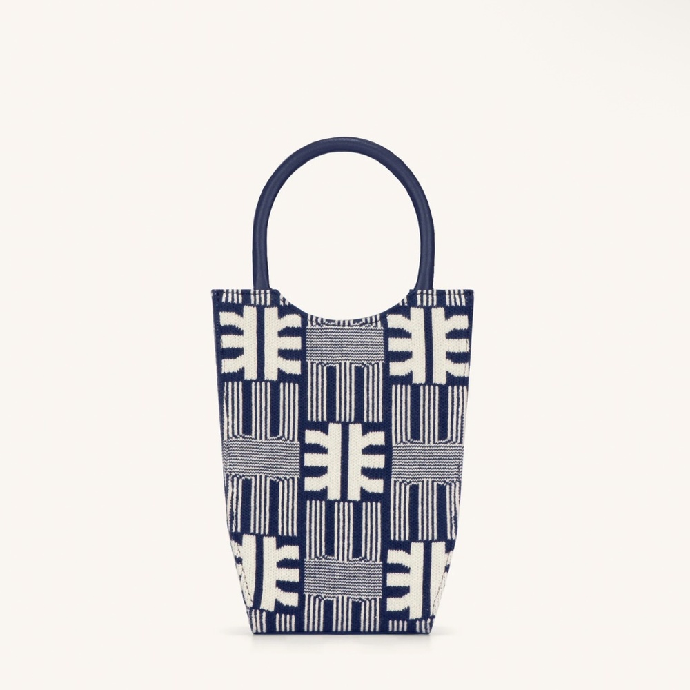 Jw pei blue knit phone bag